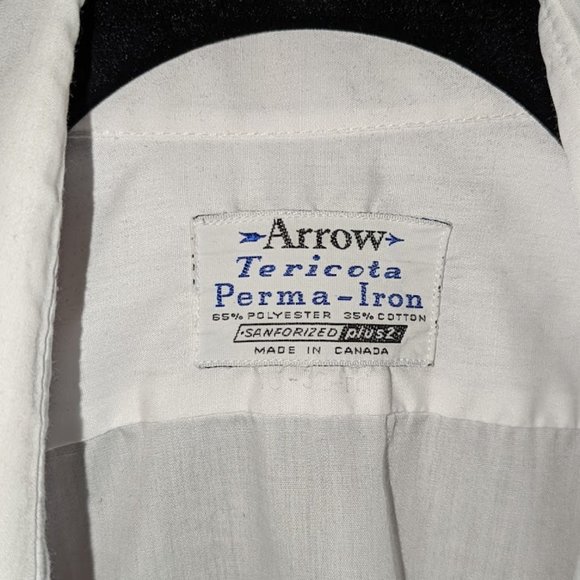 20% OFF Vintage 1970s White French Cuffed Arrow Shirt – Size 15 - Picture 5 of 5